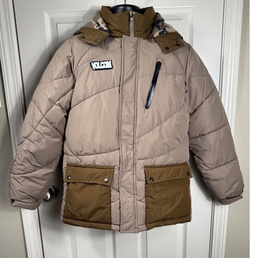 Volcom Boys XL (18/20) Puffer Jacket Hooded Streetwear Winter